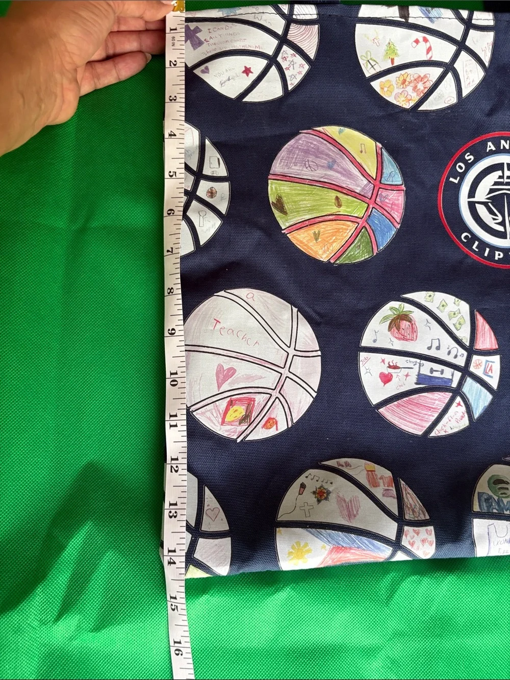 Navy Graphic Tote Bag- Los Angeles clippers